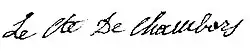 Signature de Louis Joseph Baptiste de la Boëssiere