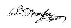 signature de Louis Lefèvre d'Ormesson de Noyseau