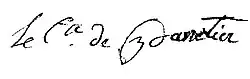 signature de Louis Marie de Panetier de Miglos