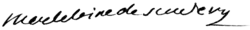 Signature de Madeleine de Scudéry