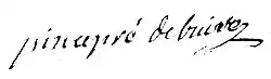 signature de Marie-Louis-Nicolas Pincepré de Buire