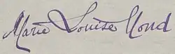 signature de Lady Mond