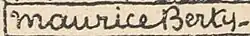 signature de Maurice Berty