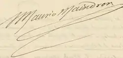 Signature de Maurice Maindron