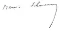 Signature de Maurice Schumann