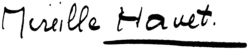 signature de Mireille Havet