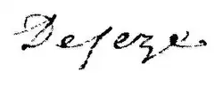 signature de Paul-Victor de Seze
