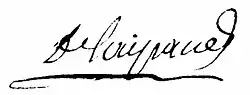 signature de Paul de Nollet de Laipaud