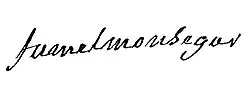 signature de Philibert de Fumel de Montségur