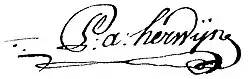 signature de Pierre-Antoine Herwyn de Nevèle