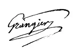 signature de Pierre-Joseph Grangier