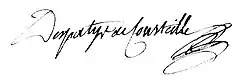 signature de Pierre-Étienne Despatys de Courteille