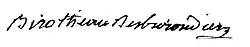 signature de Pierre-Aimé-Calixte Biroteau des Burondières