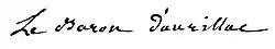 signature de Pierre-François de Saint-Martial d'Aurillac
