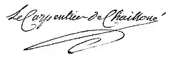 signature de Pierre-Louis Le Carpentier de Chailloué