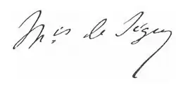 signature de Pierre de Ségur