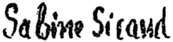 signature de Sabine Sicaud
