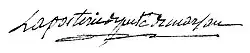 signature de Simon de La Porterie
