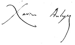 signature de Xavier Aubryet