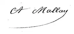 signature d'Aymon Mallay