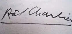Signature de Robert-Édouard Charlier