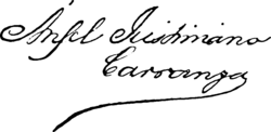 signature de Ángel Justiniano Carranza