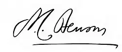 signature d'Arthur Christopher Benson