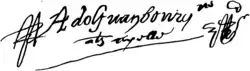 signature d'Adolphe de Bourgogne