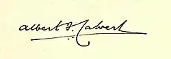 signature d'Albert Frederick Calvert
