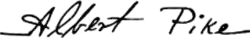 signature d'Albert Pike