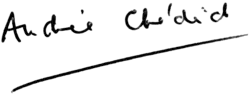 signature d'Andrée Chedid
