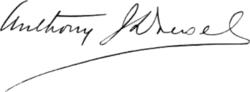 signature d'Anthony Joseph Drexel Jr.