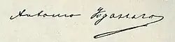 signature d'Antonio Fogazzaro