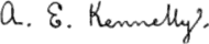signature d'Arthur Edwin Kennelly