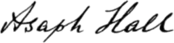 signature d'Asaph Hall