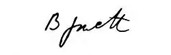 Signature de Benjamin Jowett