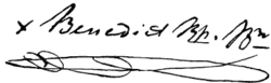 Signature de Benedict J. Fenwick