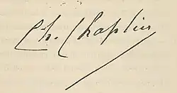 signature de Charles Chaplin (peintre)