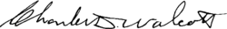 signature de Charles Doolittle Walcott