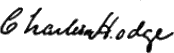 signature de Charles Hodge