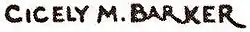 signature de Cicely Mary Barker