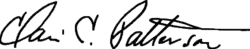 signature de Clair Patterson