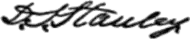 signature de David Sloane Stanley