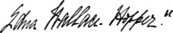 signature d'Edna Wallace Hopper