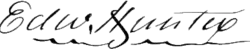 signature d'Edward Hunter