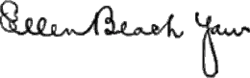 signature d'Ellen Beach Yaw