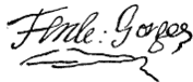 signature de Ferdinando Gorges