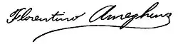 signature de Florentino Ameghino