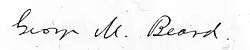 signature de George Miller Beard