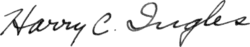signature de Harry C. Ingles